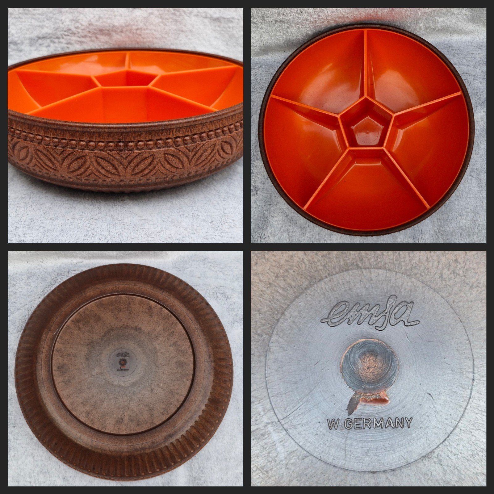 Vintage Emsa, West Germany, snackschaal., Ophalen of Verzenden