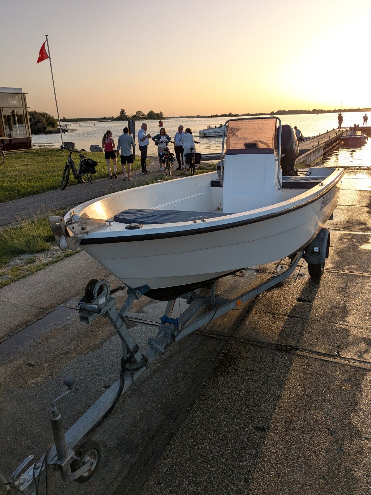 Consoleboot Karnic 4,5 m incl. trailer, Watersport en Boten, Vis- en Consoleboten, Ophalen, Gebruikt, Viertaktmotor, 50 pk