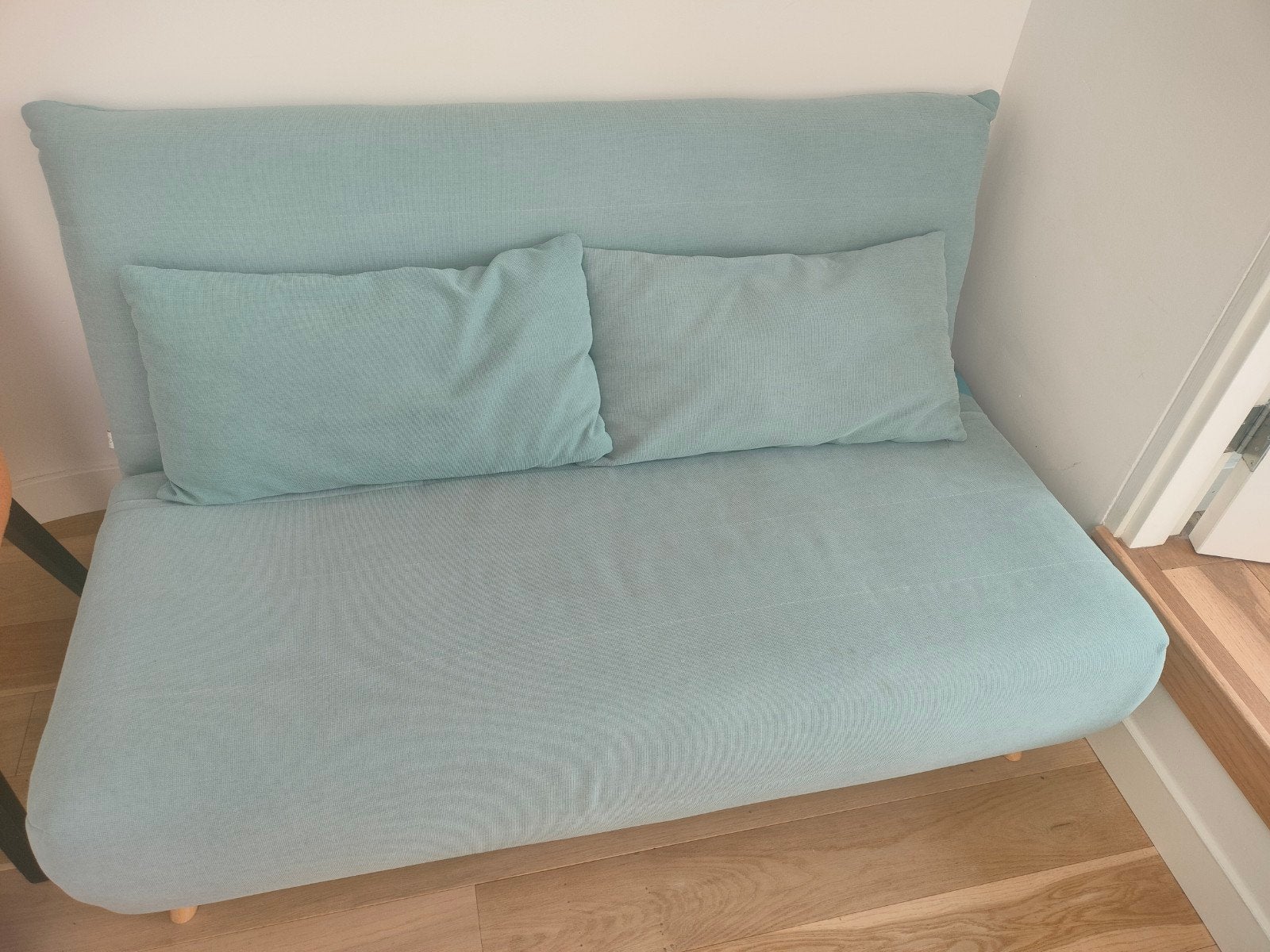 Maison du Monde slaapbank 140cm, Ophalen, Zo goed als nieuw, Tweepersoons, 140 cm
