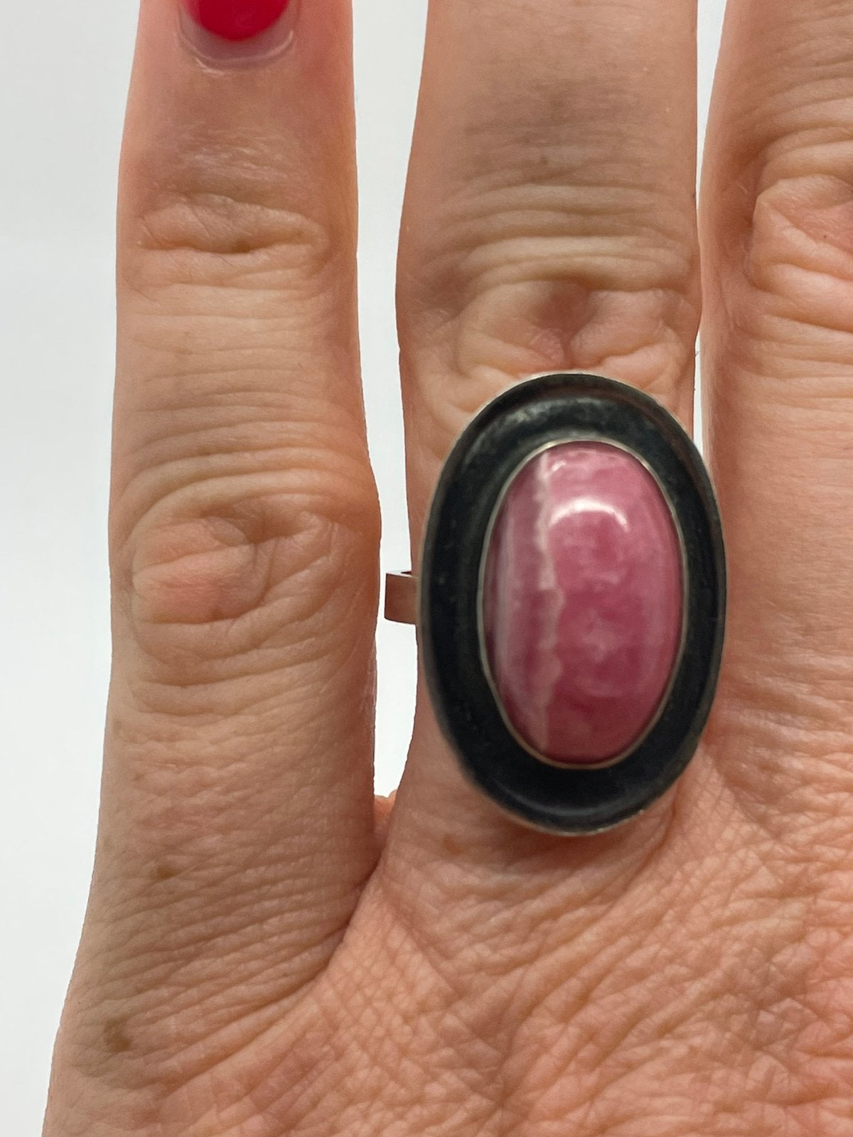 F576 Prachtige zilveren Georg Kramer ring maat 18, Ophalen of Verzenden, Zilver, Ring, Met edelsteen