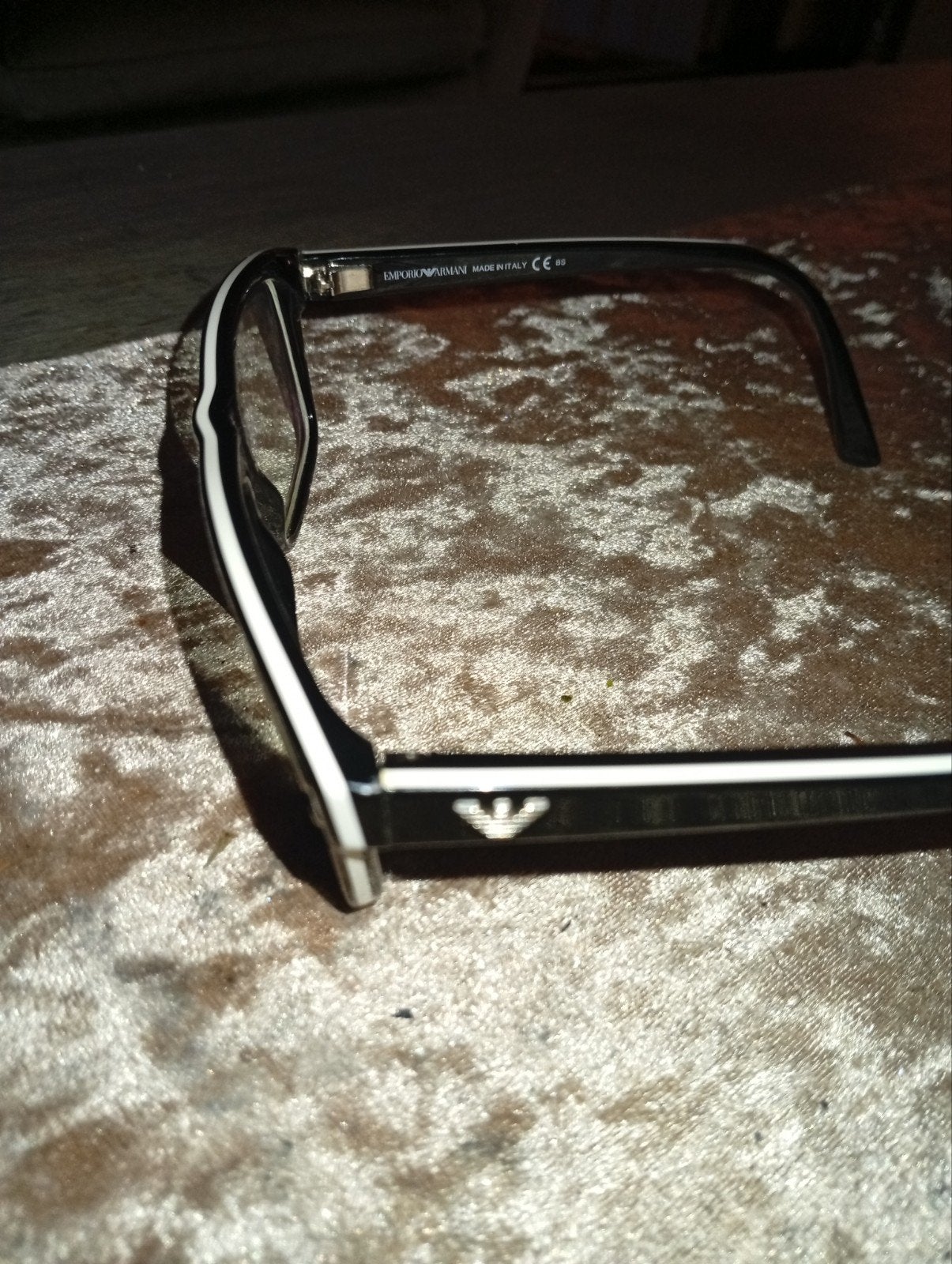 Emporio Armani Bril - Zwart met Wit Detail bieden, Overige merken, Gebruikt, Zwart, Ophalen of Verzenden