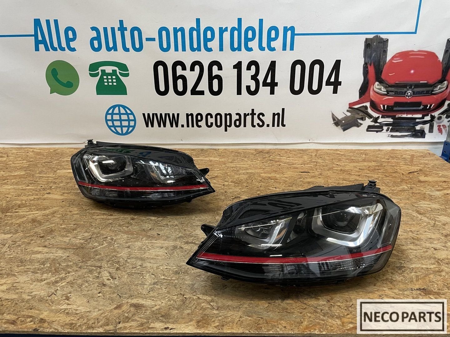 VW GOLF 7 GTI XENON KOPLAMP KOPLAMPEN ORIGINEEL, Gebruikt, -, Volkswagen, -