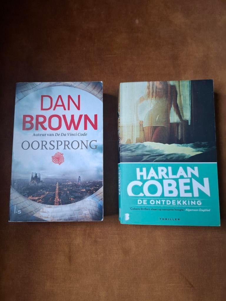 Dan Brown Oorsprong & Harlan Coben De Ontdekking (2 boeken), Ophalen of Verzenden, Gelezen, Dan Brown, Harlan Coben, Nederland