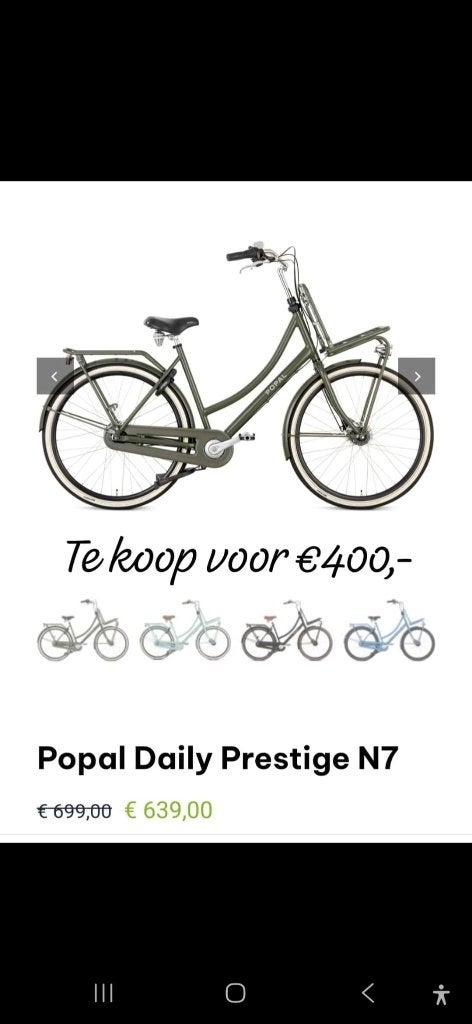 Dames oma fiets, Ophalen, Nieuw, Terugtraprem, Versnellingen