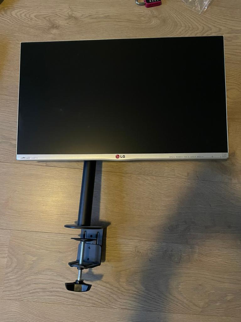 LG 24MP76 24 inch Full HD Monitor met arm en standaard, Computers en Software, Monitoren, Gaming, IPS, HDMI, Ophalen of Verzenden