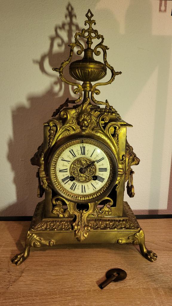 Monumentale Antieke Klok - Charles Detouche Parijs - 43cm, Ophalen of Verzenden
