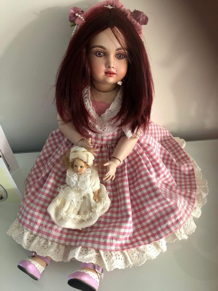 OOAK Porseleinen Pop 'Violette' - Lyubov Briginets, Verzamelen, Ophalen of Verzenden, Nieuw, Overige typen