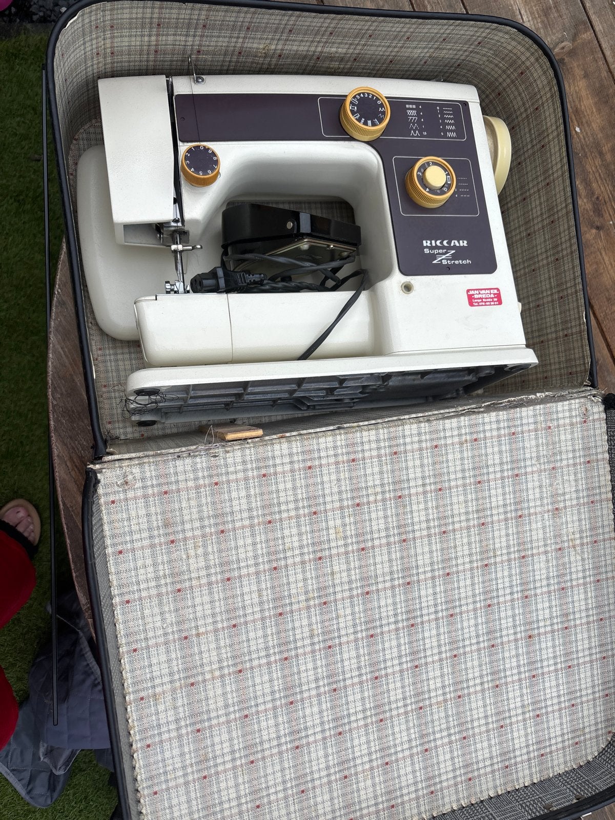 Riccar 906 Stretch Naaimachine met Koffer, Ophalen of Verzenden, Gebruikt, Naaimachine, Overige merken