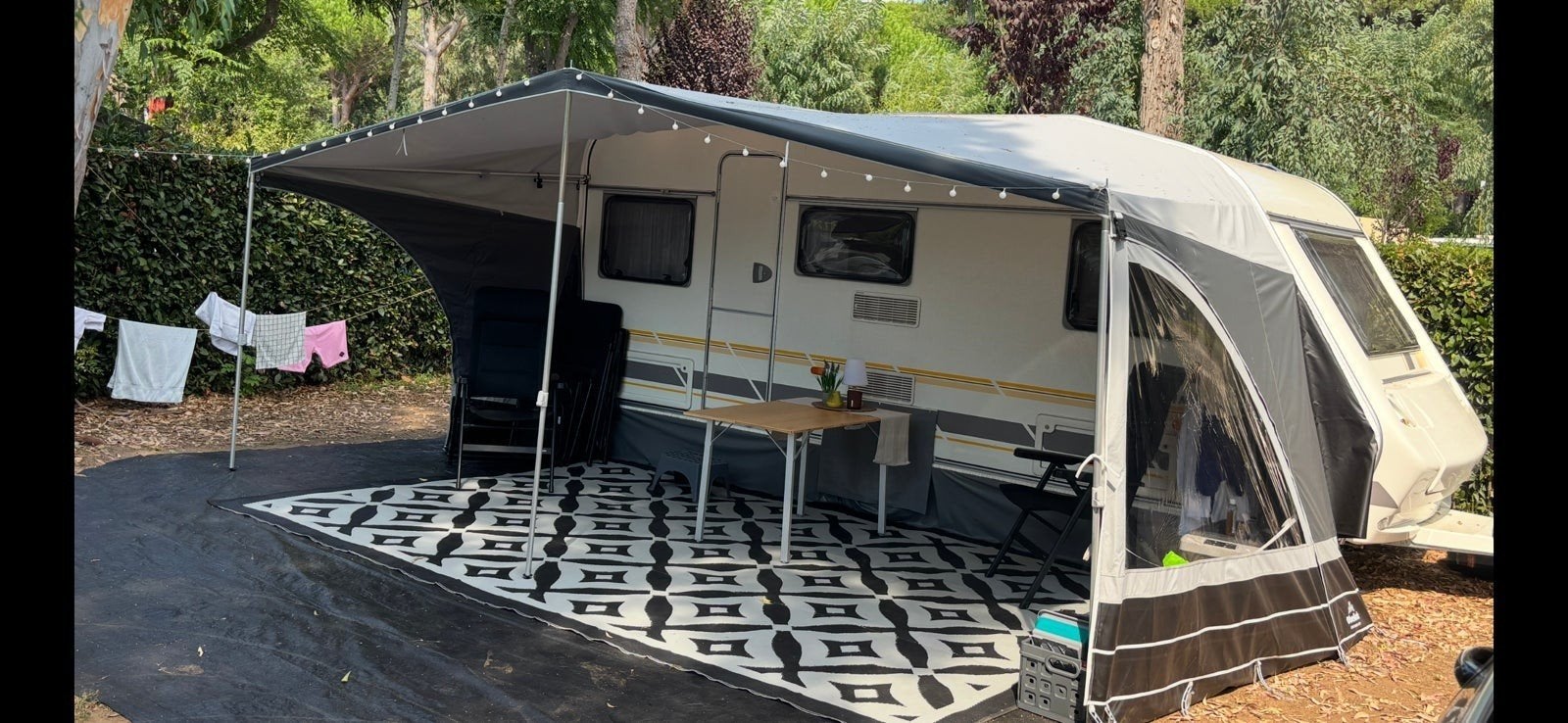 Voortent delta summerliner 4700 uit 2008, Caravans en Kamperen, Ophalen, Zo goed als nieuw