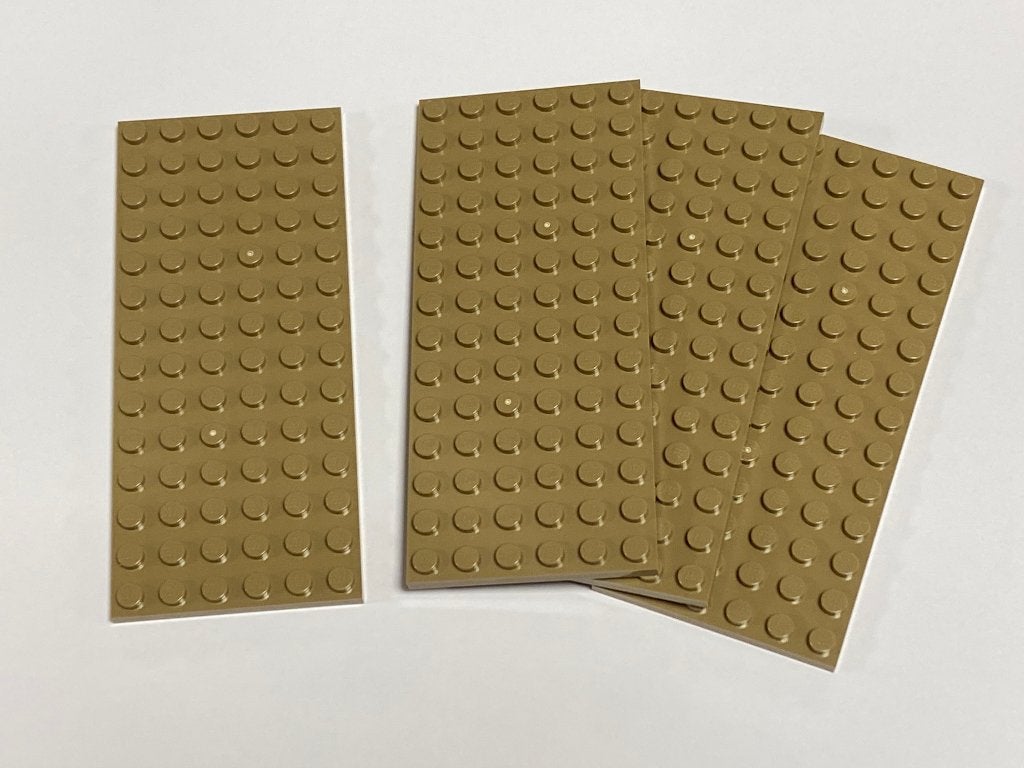 Partij 4x nieuwe 6x14 lego platen in diverse kleuren
