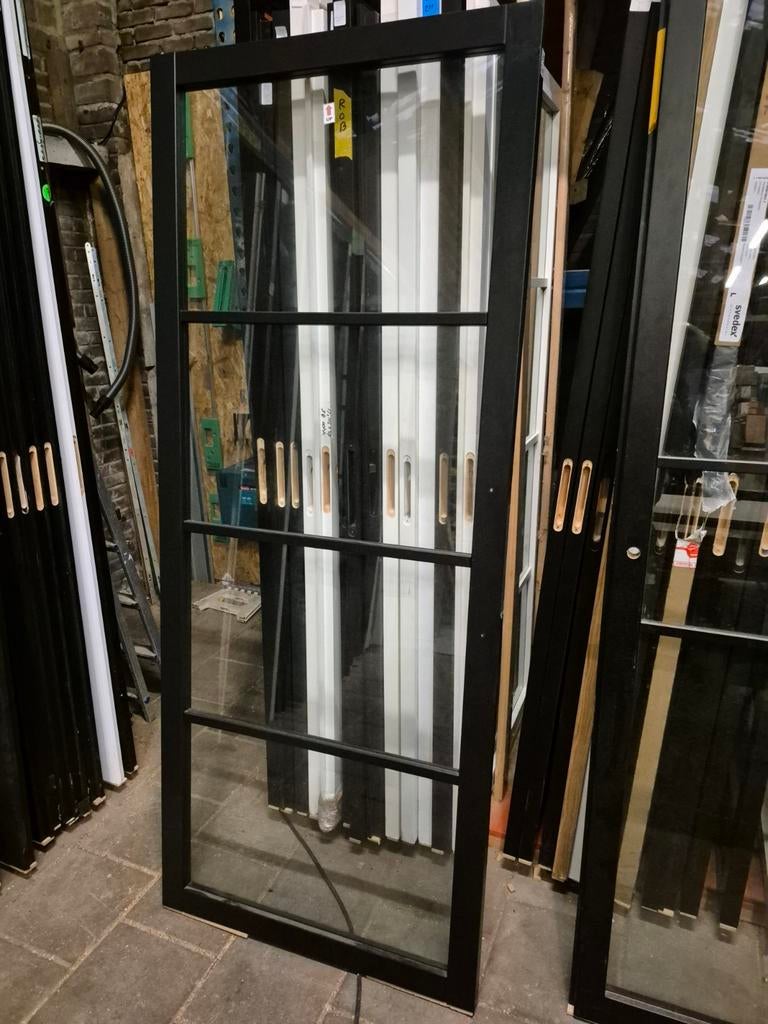 83x201,5cm staallook deur stomp zwart ssl4004 SL1, Ophalen, 80 tot 100 cm, ., Binnendeur