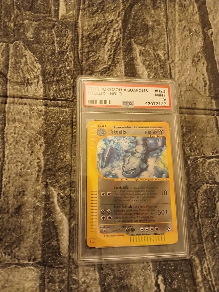 PSA 9 Aquapolis Steelix Holo #H23 Pokémonkaart, Ophalen