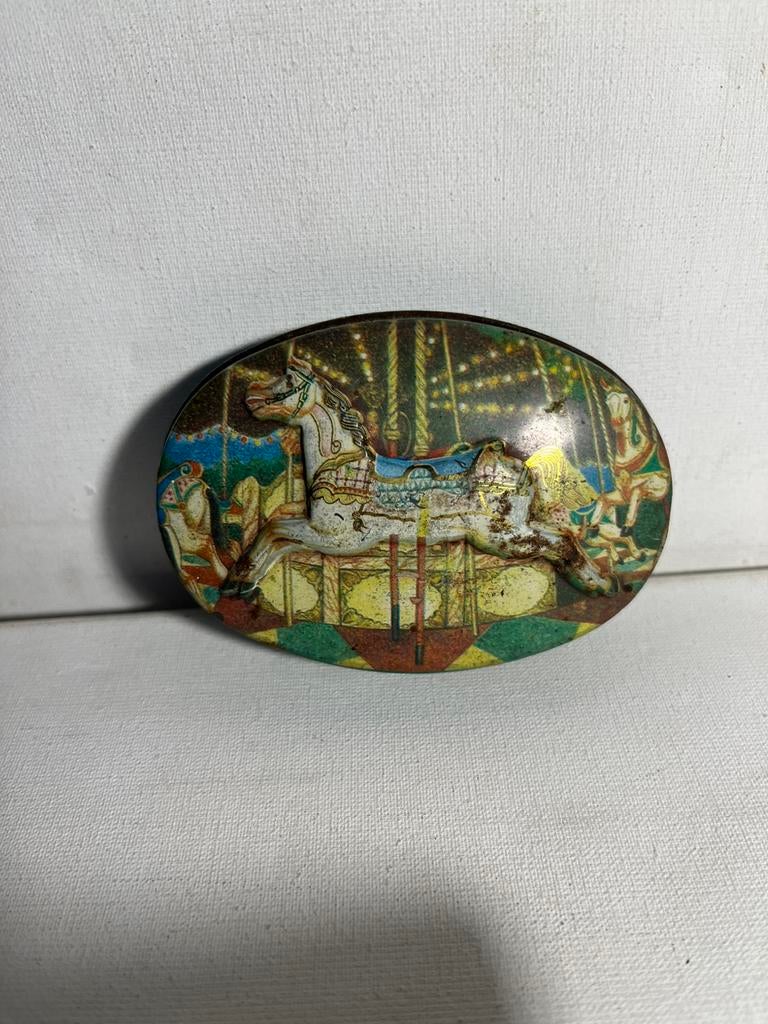 vintage zeep blikje, Verzamelen, Ophalen of Verzenden, Gebruikt, Parfumfles