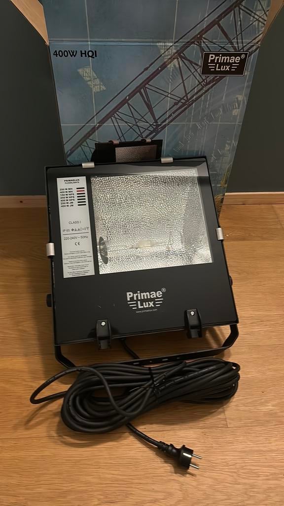 HQI Bouwlamp 400w 15x, Ophalen, Nieuw, 200 tot 500 watt, Lamp met armatuur