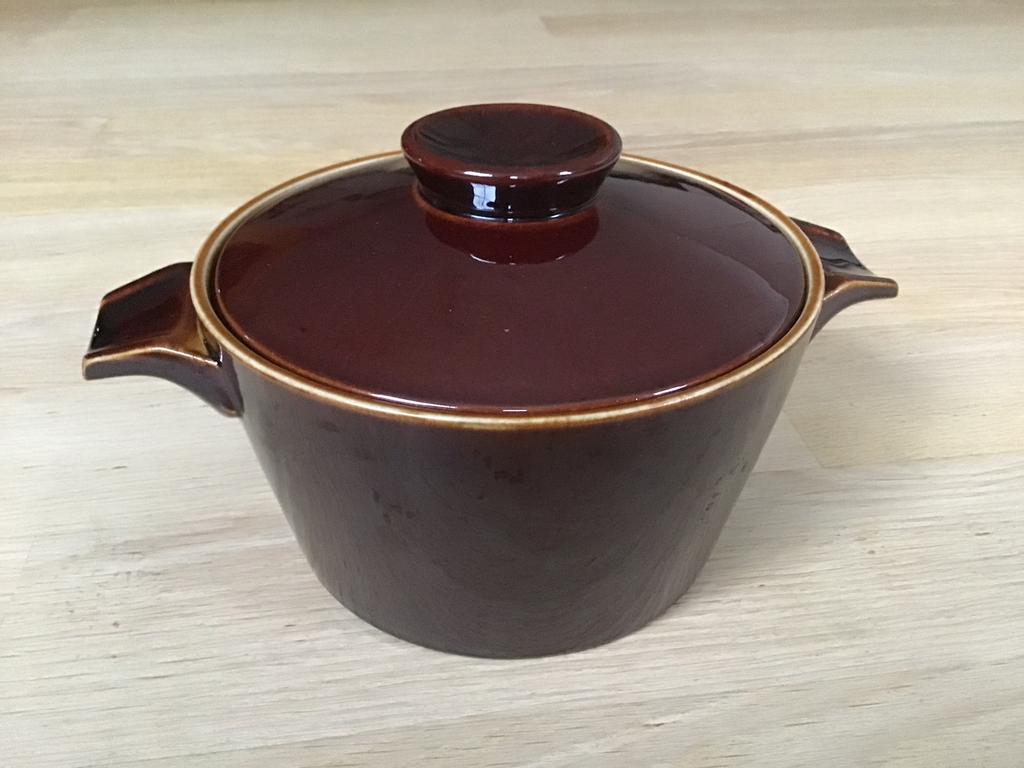Retro Aardewerken ovenschaal met deksel. Dekschaal / Pan., Ophalen of Verzenden, Zo goed als nieuw, Overige materialen