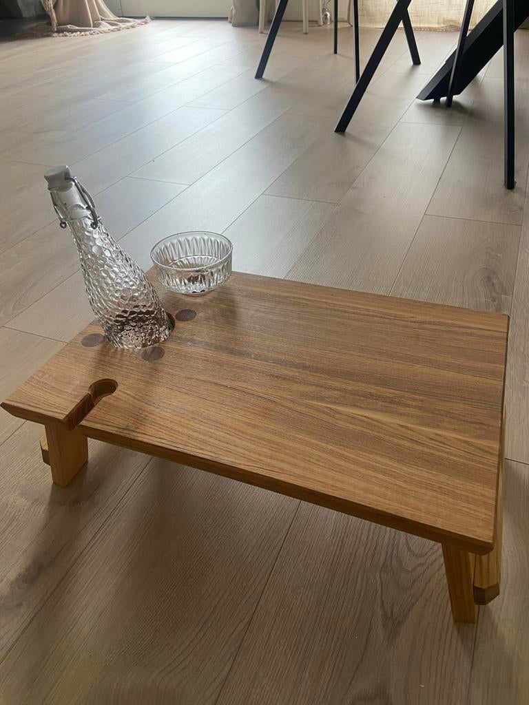 Houten picknick/ ontbijt op bed tafeltje/ plank, Ophalen, Rechthoekig, Hout
