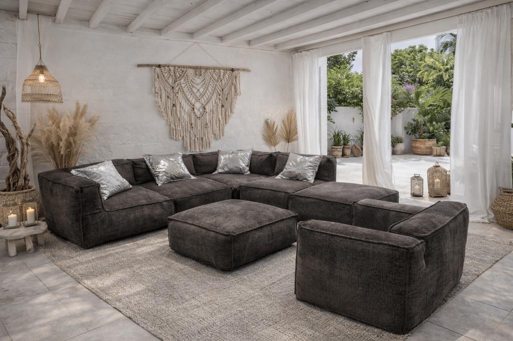 EXCLUSIEVE DEMO LOUNGE TUINSETS – MAYA LIVING, Ophalen, Bank, 6 zitplaatsen, Teakhout