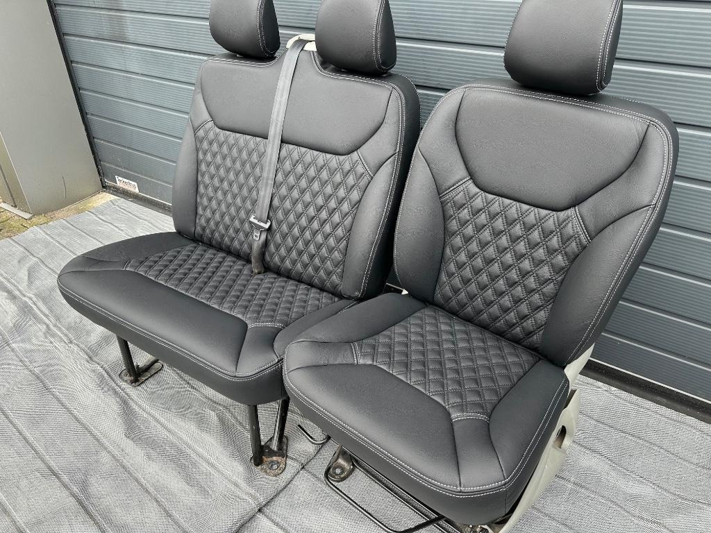 Stol en bank met zwart leder voor Vivaro Trafic tot 2015, Ophalen, Nieuw, Opel