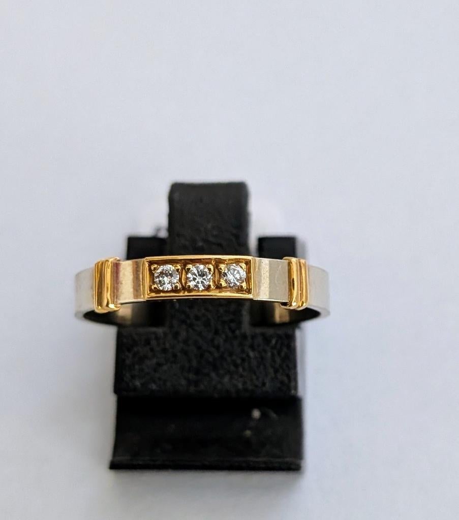 14 Karaat gouden Nieuwe Ring met Briljant., Nieuw, Ophalen of Verzenden, 17 tot 18, Dame of Heer