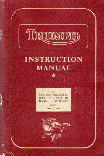 Triumph 6 modellen 1945-1955 Instruction Manual (5754z), Motoren, Handleidingen en Instructieboekjes, Triumph, Ophalen of Verzenden