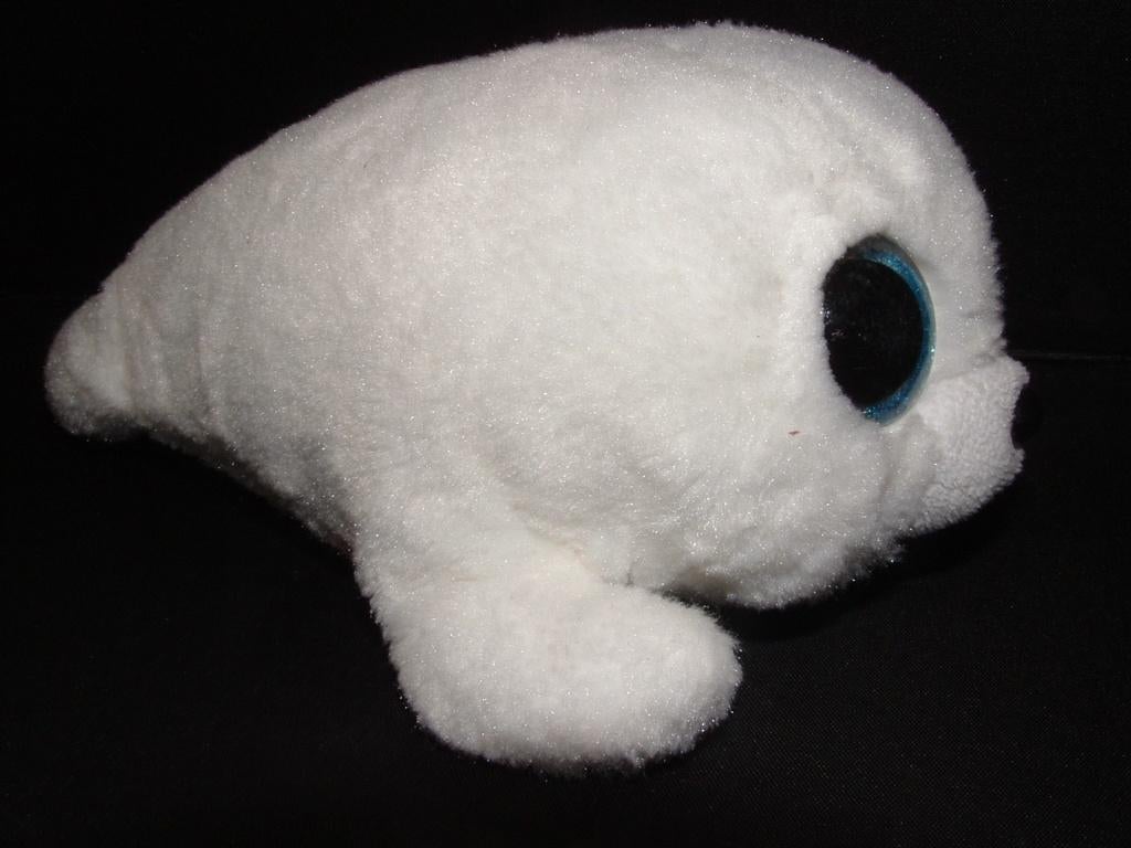 TY BABY TINY ZEEHOND PLUCHE WIT MET VELOURS WIT SNUITJE, Kinderen en Baby's, Speelgoed | Knuffels en Pluche, Ophalen of Verzenden