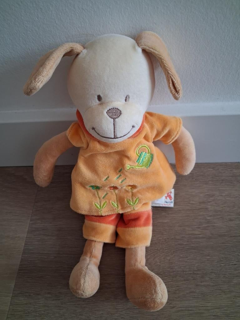 Knuffel hond Nicotoy The Baby Collection oranje L785, Ophalen of Verzenden, Zo goed als nieuw, Hond