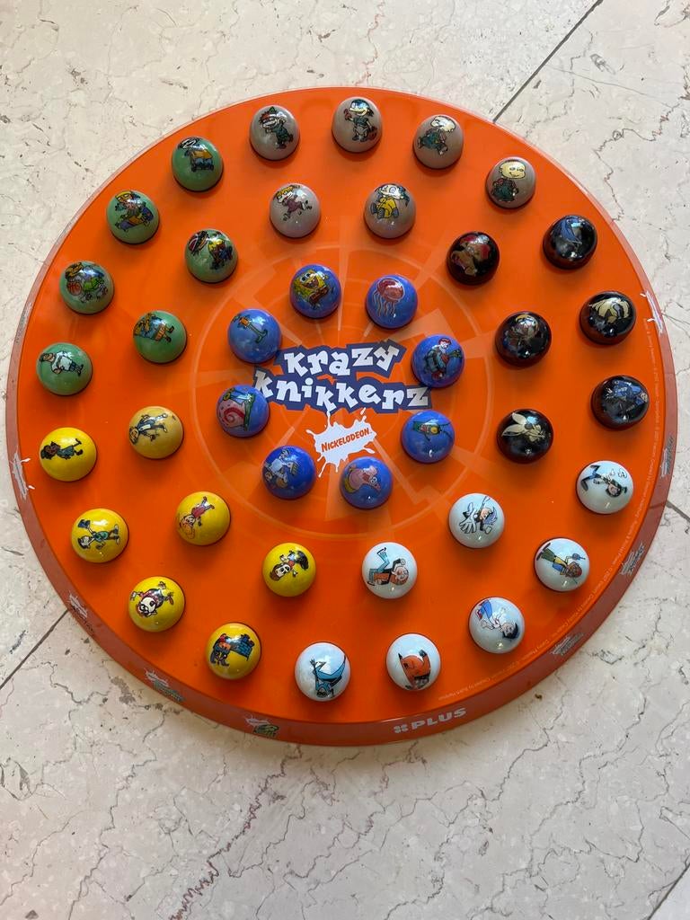 Nickelodeon knikkerplaat compleet - incl. reserveknikkers, Verzamelen, Ophalen of Verzenden, Nieuw