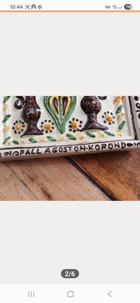 PALL AGOSTON KOROND tegel/plateau, Antiek en Kunst, Ophalen of Verzenden