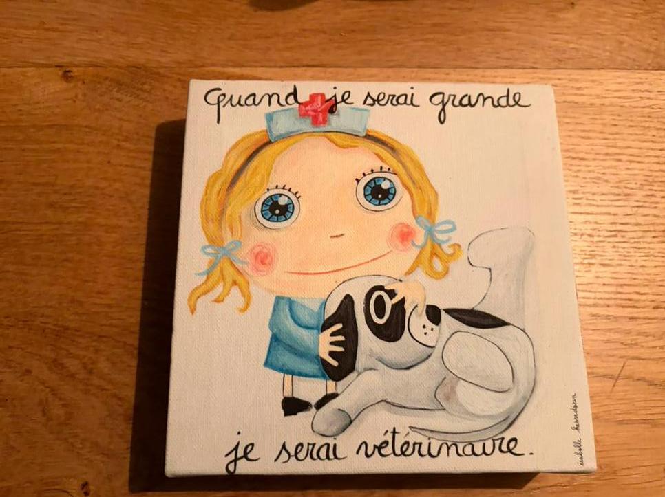 Canvas schilderijtje, Ophalen of Verzenden, Zo goed als nieuw, Wanddecoratie