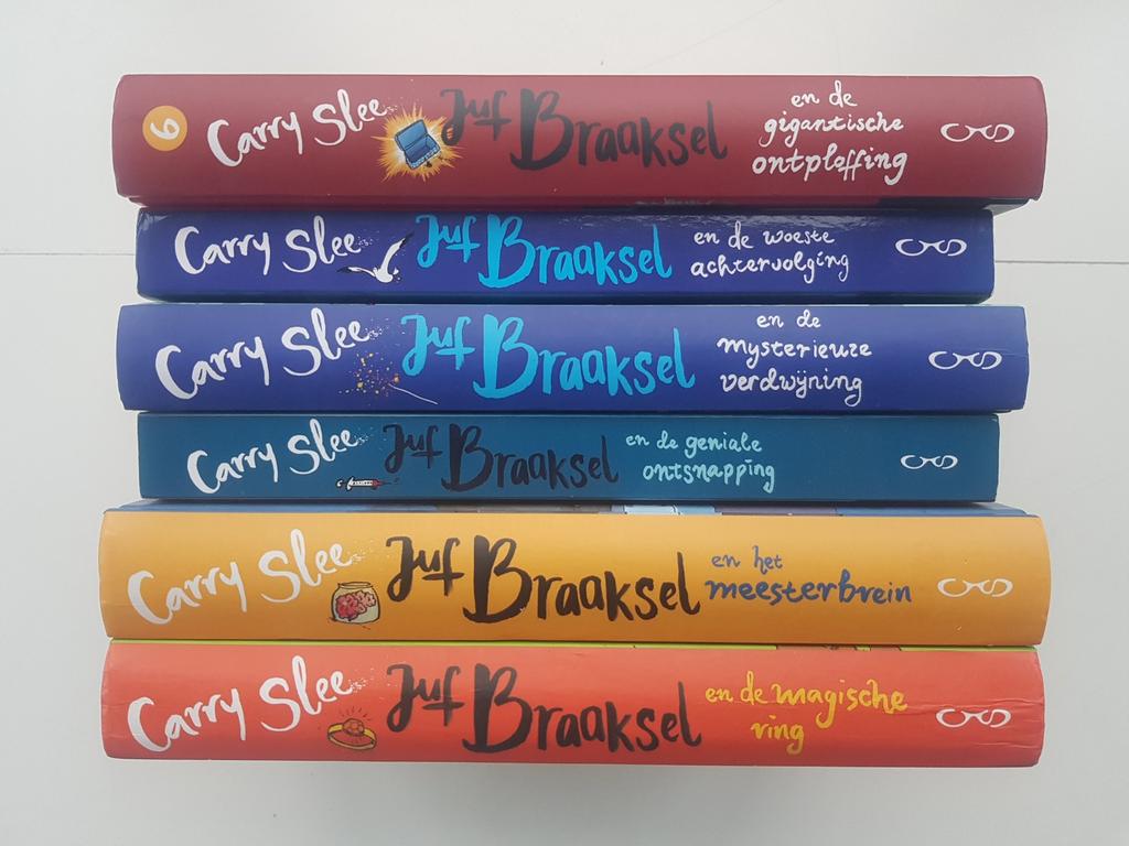 6x Juf Braaksel Boeken - Carry Slee | Deel 1 t/m 6, Ophalen of Verzenden, Carry Slee