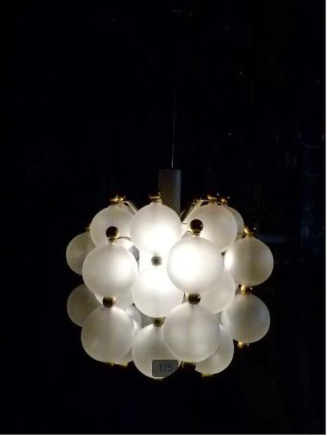 mid-century Kinkeldey hanglamp design, Ophalen, Mid century, 50 tot 75 cm, Zo goed als nieuw