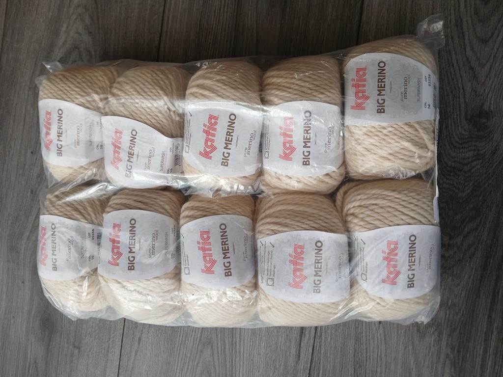 Katia Big Merino Wol - 10 bollen, Ophalen of Verzenden, Nieuw, Breien of Haken, Wol of Garen