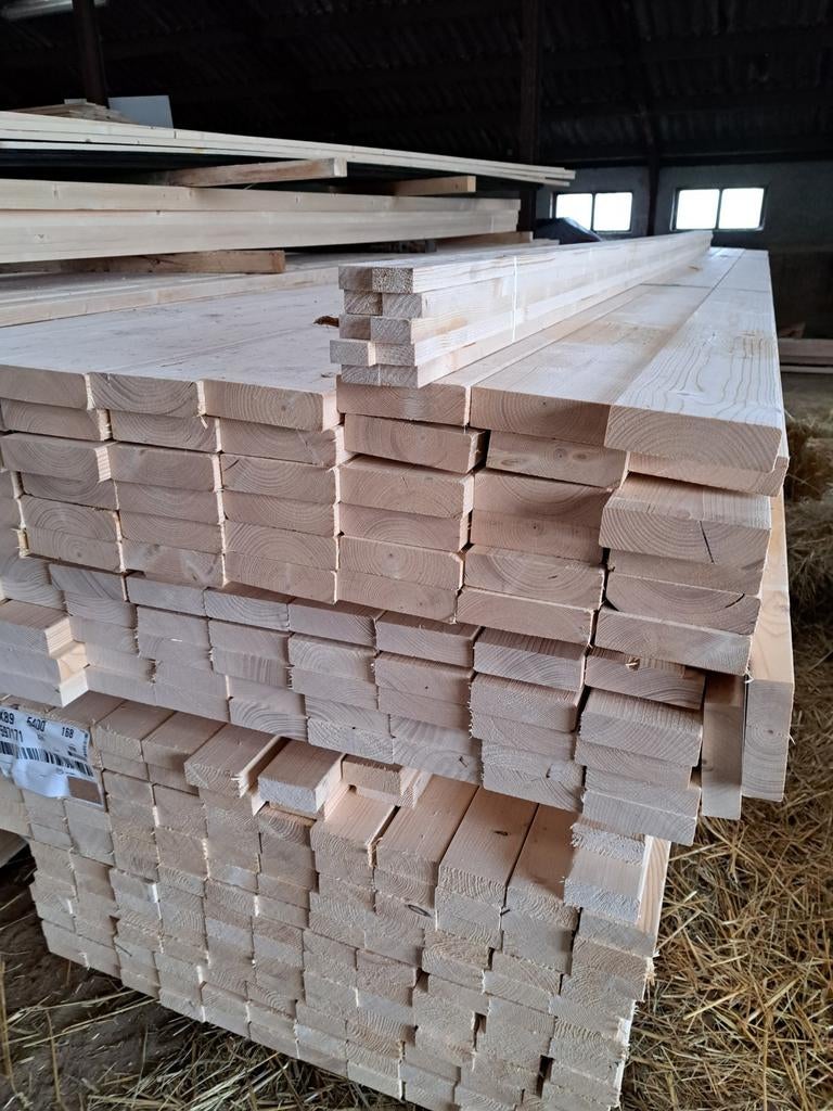 Cls 38 x 89 a € 1..99per meter, Doe-het-zelf en Verbouw, Hout en Planken, Ophalen of Verzenden, Zo goed als nieuw, Balk, Vuren