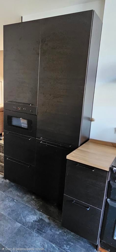 ikea keukendeuren/ ladefronten  met handgreep, metod, Ophalen, Gebruikt, Zwart, Hoekkeuken