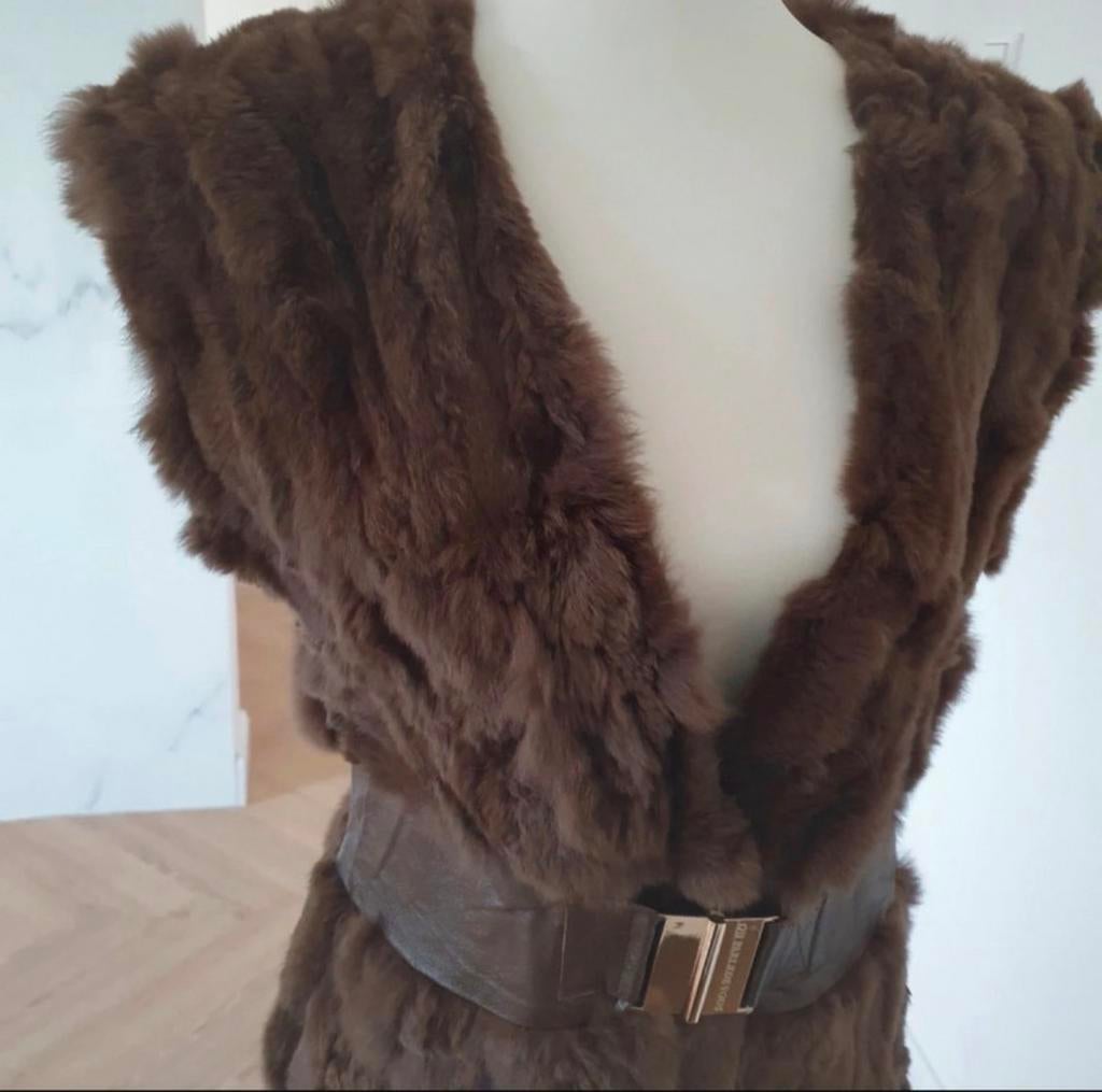 Bruine bont gilet bodywarmer maat L, Kleding | Dames, Bodywarmers, Ophalen of Verzenden, Nieuw, Bruin