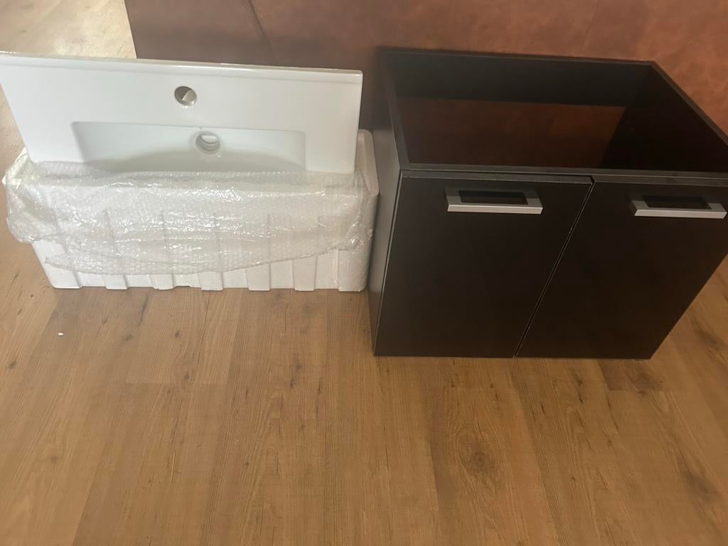 Badkamermeubel zwart 60cm bij 40cm bij 40 cm, Ophalen, Nieuw