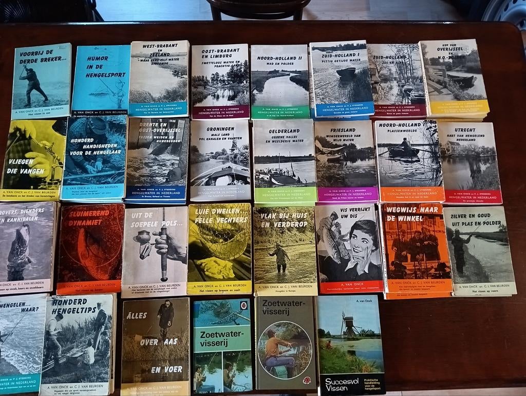 Verzameling visboeken A. van Onck, complete serie., Ophalen of Verzenden
