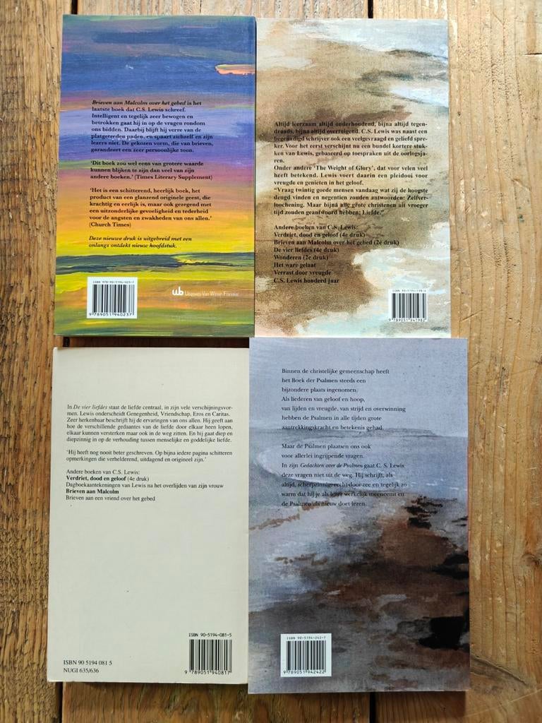 4 Boeken van C.S Lewis., Boeken, Ophalen of Verzenden, Zo goed als nieuw