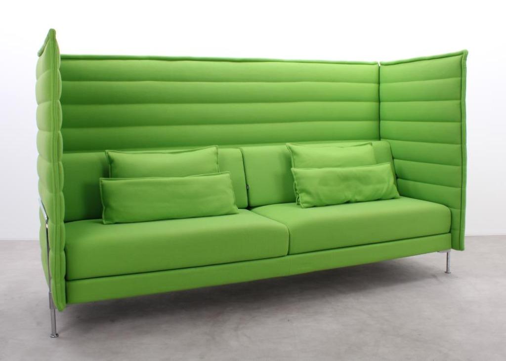 Vitra | Alcove | bank | groen, Overige materialen, 75 tot 100 cm, Ophalen of Verzenden, Zo goed als nieuw