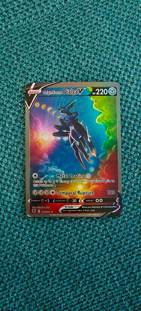 Origin Forme Dialga V. Alternate Art Ultra Rare., Hobby en Vrije tijd, Verzamelkaartspellen | Pokémon, Nieuw, Losse kaart, Foil