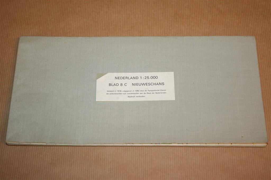 Stafkaart - Nieuweschans en omgeving - 1982, Ophalen of Verzenden, 1800 tot 2000, Nederland, Landkaart
