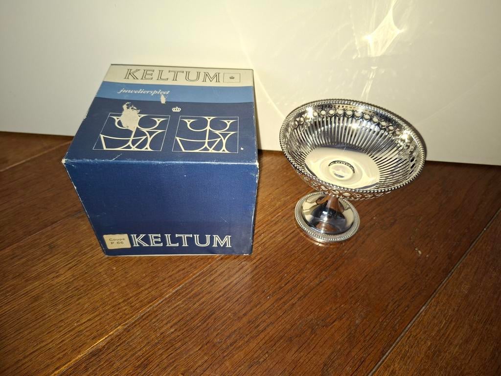 Verzilverd bonbon schaaltje Keltum, Antiek en Kunst, Ophalen of Verzenden