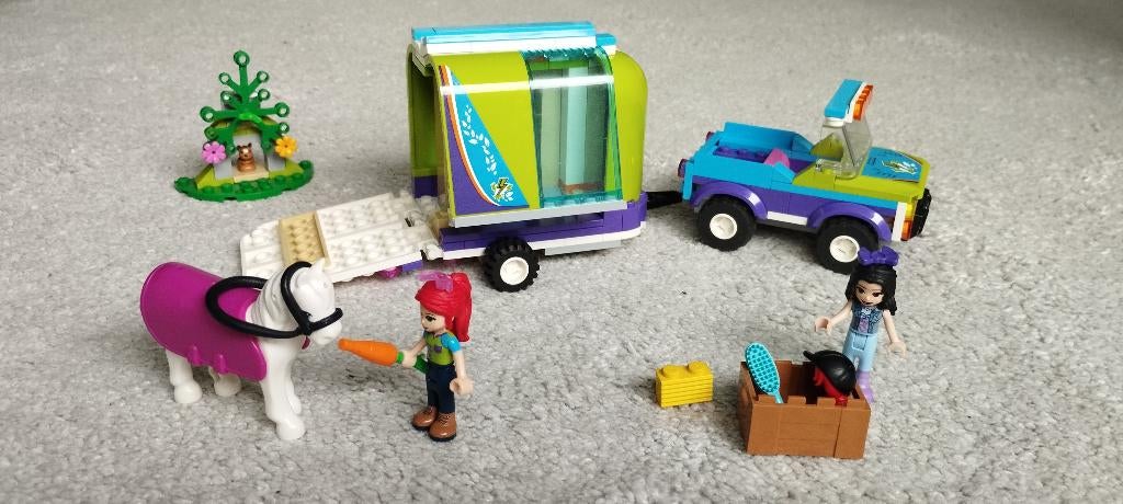 LEGO Friends Mia's paardentrailer 41371 COMPLEET!, Ophalen of Verzenden, Zo goed als nieuw, Complete set, Lego