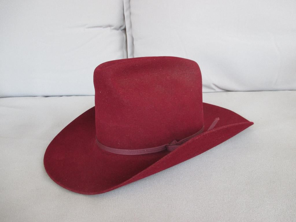 DYNAFELT rode dames Western Hoed Cowboy Cowgirl Made in USA., Kleding | Dames, 55 cm (S, 6⅞ inch) of minder, Hoed, Ophalen of Verzenden