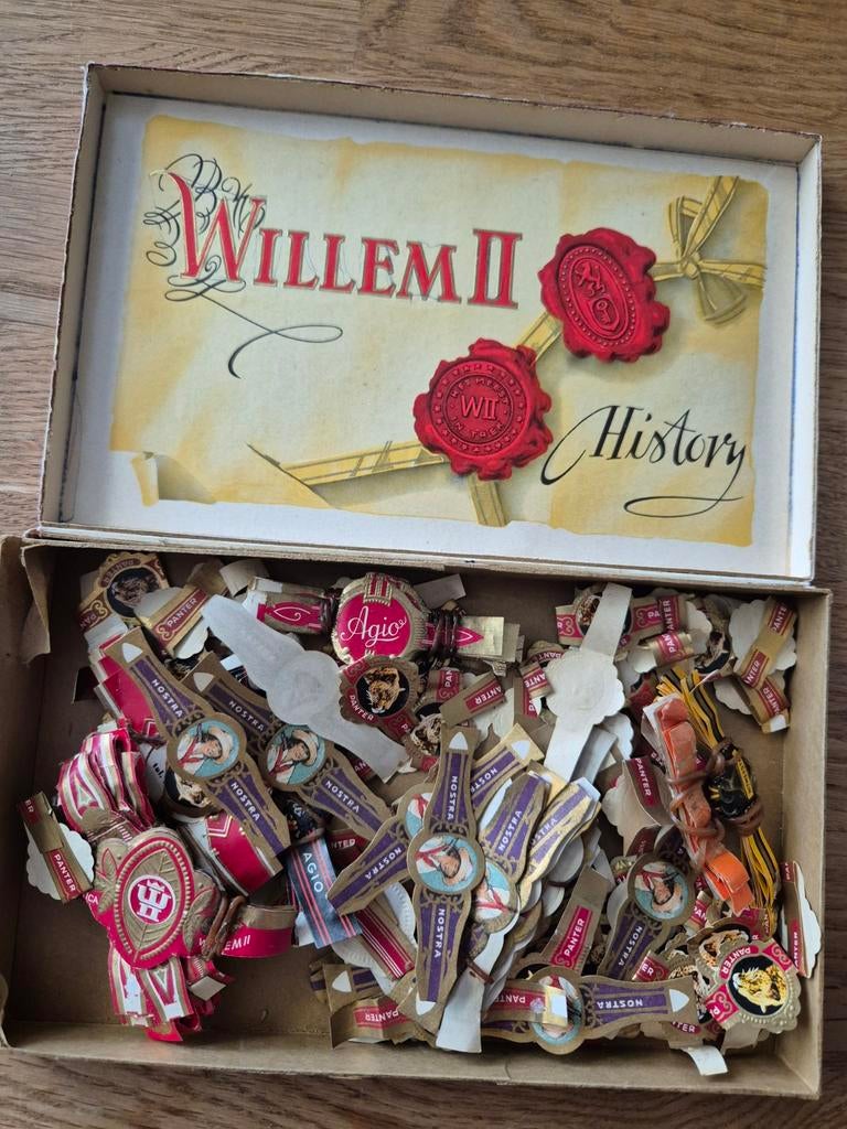 Verzameling Sigarenbandjes Willem II, Agio, Panter, Ophalen of Verzenden, Gebruikt