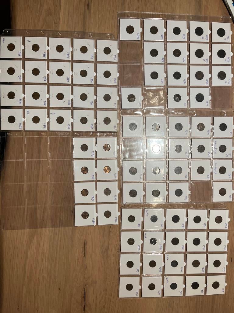 Verzameling 1 cent 1821 t/m 1980, Postzegels en Munten, Munten | Nederland, Ophalen of Verzenden, Koning Willem I