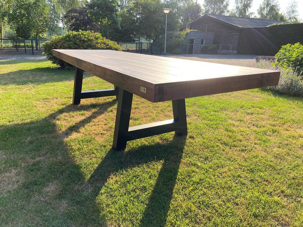 eettafel tuintafel 16 personen 4 meter, 100 tot 150 cm, Ophalen of Verzenden, Vijf personen of meer, Rechthoekig