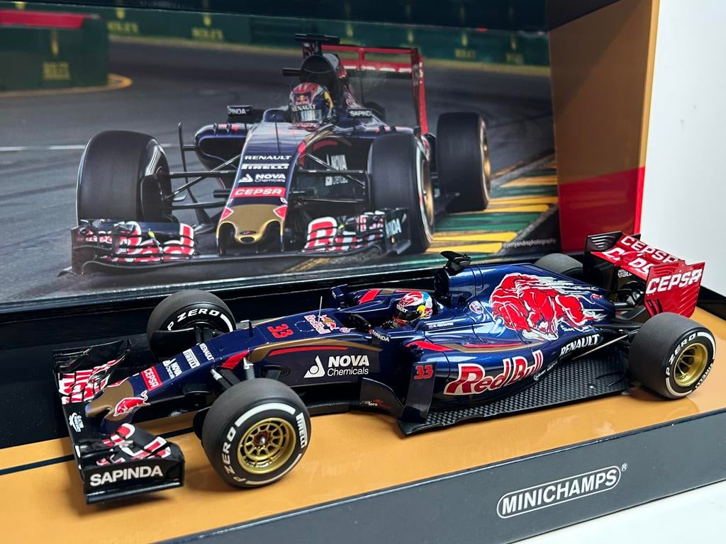 1:18 Minichamps Toro Rosso STR10 Max Verstappen 2015 1e race, Hobby en Vrije tijd, Modelauto's | 1:18, Ophalen of Verzenden, Nieuw