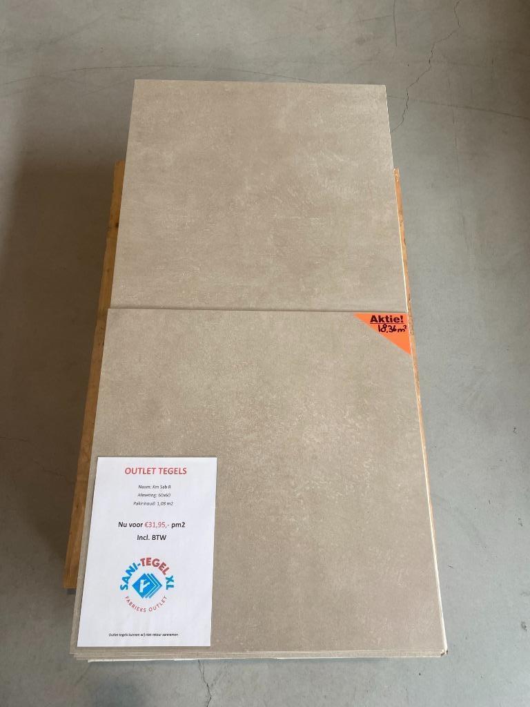 Restpartij tegel tegels 60 x 60 cm karman grijs uitverkoop, Ophalen, 60 cm of meer, Nieuw, 10 m² of meer