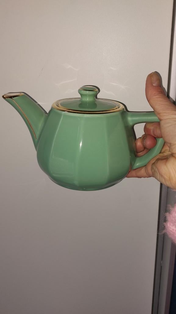 Apilco flora mintgroen koffiepotje, Ophalen of Verzenden
